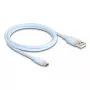 DeLOCK USB-kaabel USB 2.0 1 m USB A USB C sinine 81222