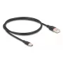 DeLOCK USB-kaabel USB 2.0 1 m USB A USB C Must