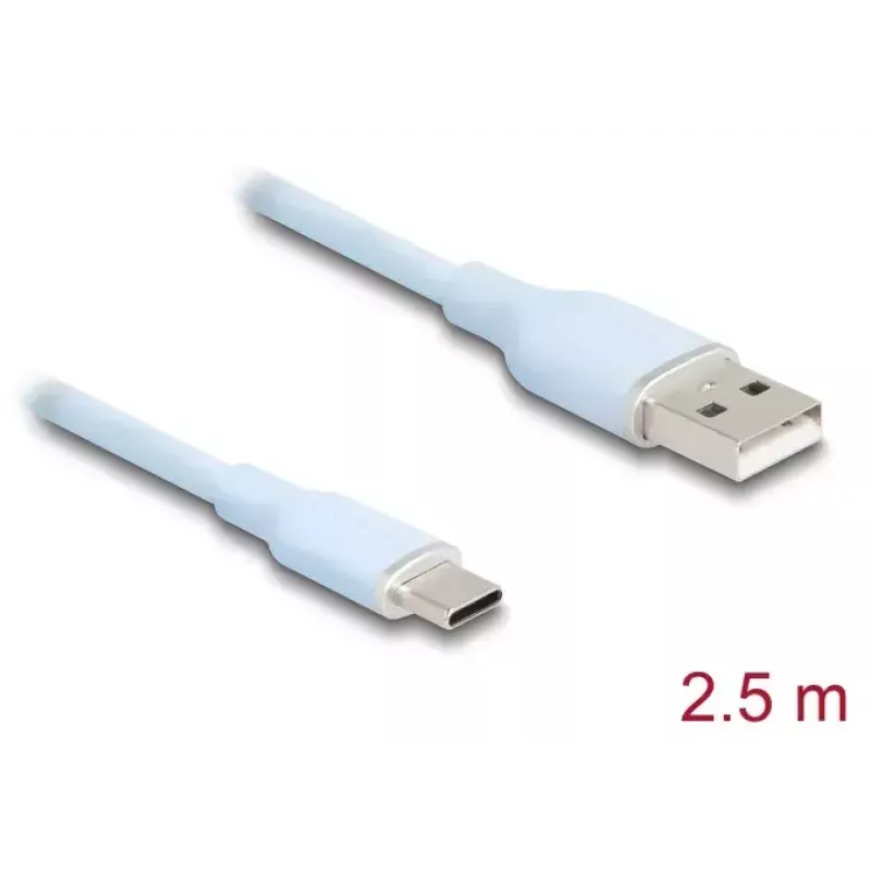 DeLOCK USB-kaabel USB 2.0 2,5 m USB A USB C sinine