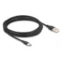DeLOCK USB-kaabel USB 2.0 4m USB A USB C Must 81228