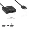 DisplayPort 2‑in‑1 kahesuunaline lüliti CLUB3D CSV-1009 — 2x DisplayPort väljundit, 8K@60Hz, must