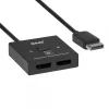 DisplayPort 2‑in‑1 kahesuunaline lüliti CLUB3D CSV-1009 — 2x DisplayPort väljundit, 8K@60Hz, must