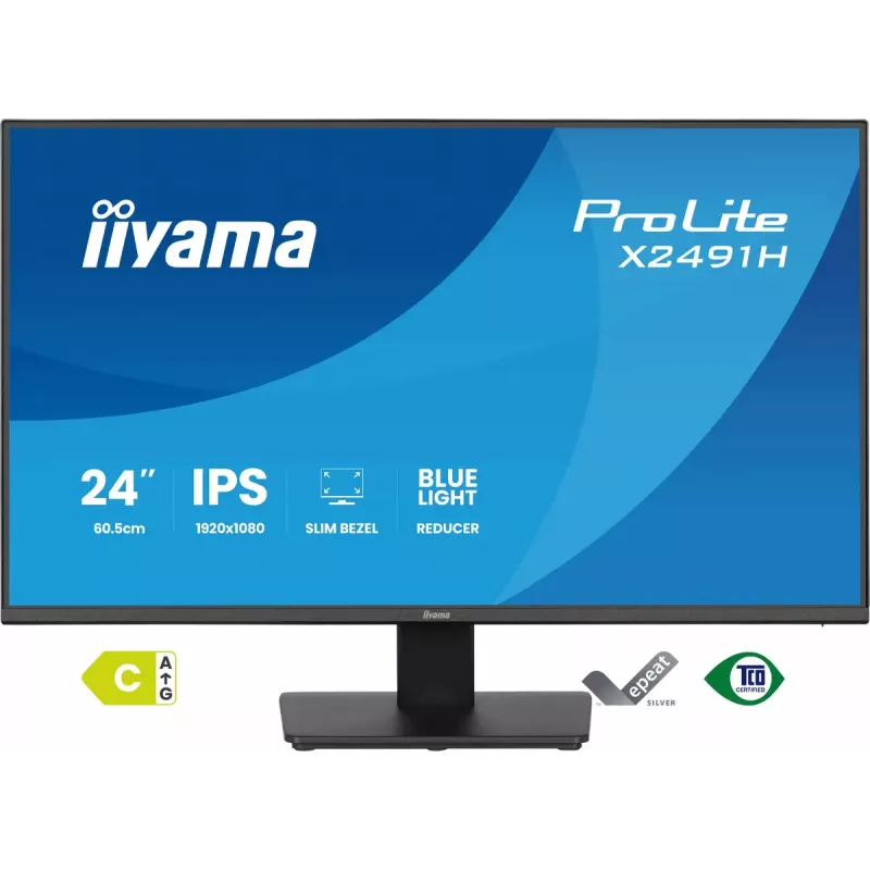 Arvutimonitor IIYAMA ProLite X2491H-B1 23,8 tolli (60,5 cm) IPS LCD Full HD 1920×1080 Matt Must, VESA