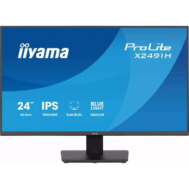 Arvutimonitor IIYAMA ProLite X2491H-B1 23,8 tolli (60,5 cm) IPS LCD Full HD 1920×1080 Matt Must, VESA
