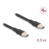 DeLOCK USB-kaabel USB 2.0 0,5 m USB-C Must 81237