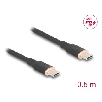 DeLOCK USB-kaabel USB 2.0 0,5 m USB-C Must 81237