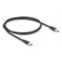 DeLOCK USB-kaabel USB 2.0 1m USB-C Must 81238