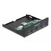 DeLOCK 3,5-tolline sisemine USB 3.2 Gen 1 jaotur, 4 porti, must