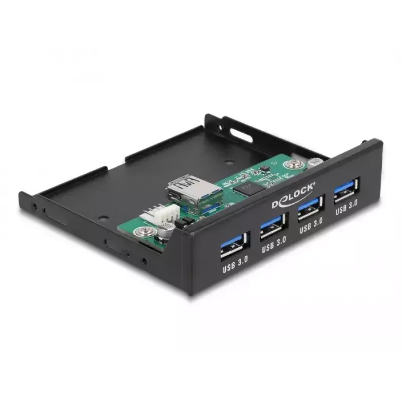 DeLOCK 3,5-tolline sisemine USB 3.2 Gen 1 jaotur, 4 porti, must