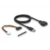 DeLOCK 3,5-tolline sisemine USB 3.2 Gen 1 jaotur, 4 porti, must