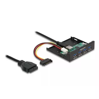 DeLOCK 3,5-tolline sisemine USB 3.2 Gen 1 jaotur, 4 porti, must