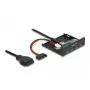 DeLOCK 3,5-tolline sisemine USB 3.2 Gen 1 jaotur, 4 porti, must