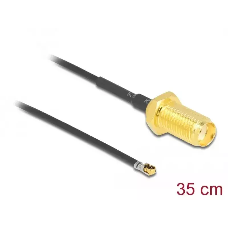 Koaksiaalkaabel DeLOCK 12664 0,35 m SMA MHF 4L LK Must