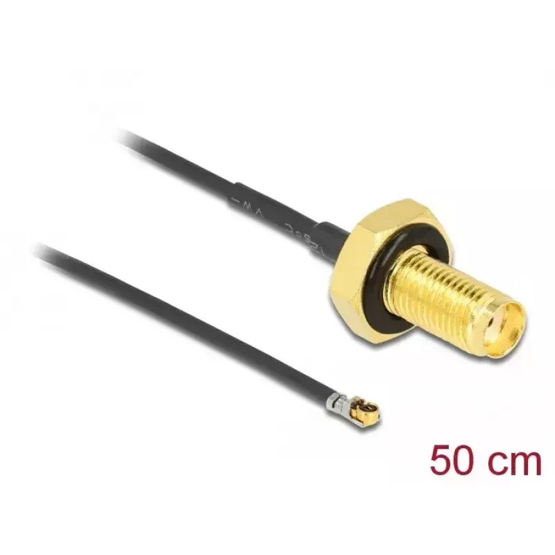Koaksiaalkaabel DeLOCK 12667 0,5m SMA MHF 4L LK Must