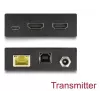 KVM pikendaja DELOCK 65957 — HDMI ja USB saatja ja vastuvõtja, juhtmega, kuni 70 m, 18 Gbit/s, 600 MHz, must