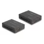 KVM pikendaja DELOCK 65957 — HDMI ja USB saatja ja vastuvõtja, juhtmega, kuni 70 m, 18 Gbit/s, 600 MHz, must