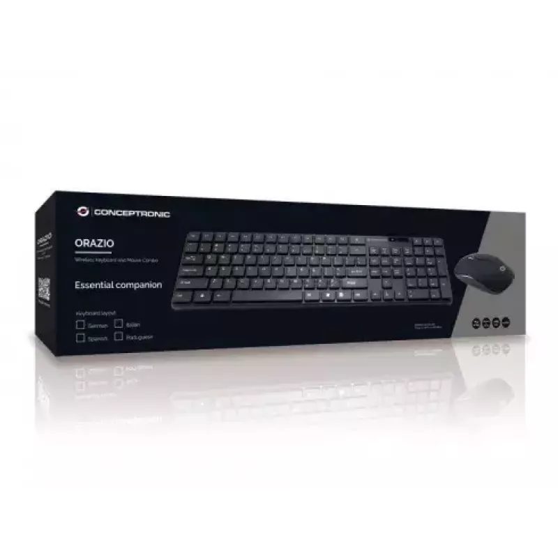 Juhtmevaba klaviatuuri ja hiire komplekt Conceptronic Orazio ORAZIO01ES