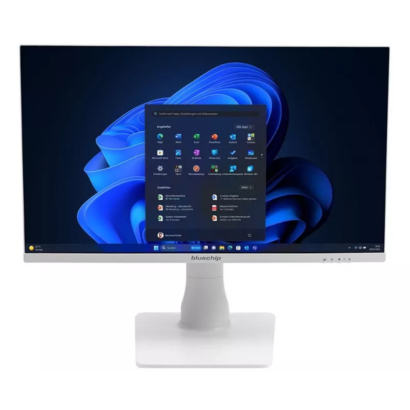 bluechip BUSINESSline AIO2350 *Valge* Intel® Core™ i5 protsessor 14400 / kuni 4,70 GHz, Windows 11 Pro, 23,8-tolline LED IPS, 16 GB DDR4, 500 GB NVMe SSD, Intel® Wi-Fi 6 AX201, Bluetooth 5, Gigabit Ethernet, Intel® UHD graafika