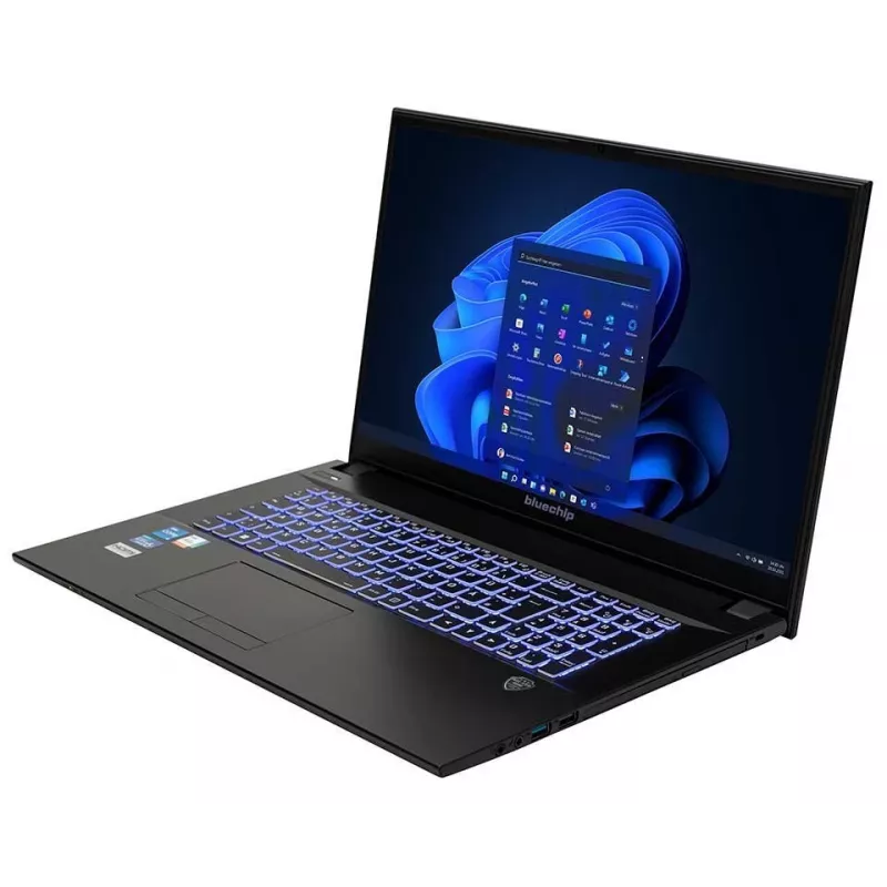 bluechip TRAVELline B17W27 Intel® Core™ i5-1335U protsessor / kuni 4.60 GHz, Windows 11 Pro, 17,3-tolline mittepeegelduv IPS-paneel, 1920 x 1080, 16 GB DDR4, 500 GB NVMe SSD, WLAN 802.11 ax, Bluetooth 5.3, Gigabit Ethernet, Intel® Iris® Xe graafika, DVD±RW, sõjaväestandard MIL-STD 810G