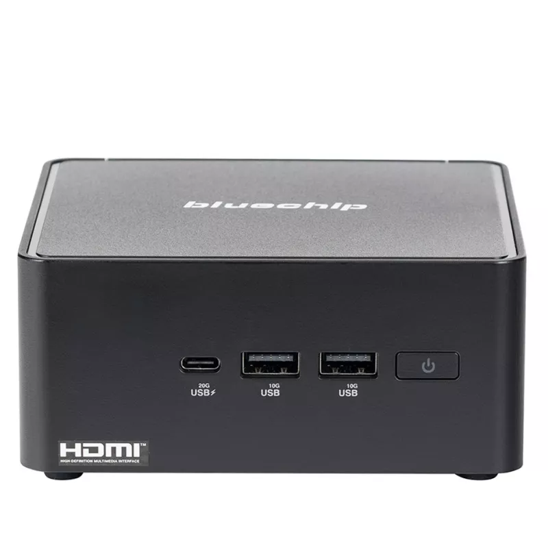 bluechip BUSINESSline M1435 Intel Core 3 100U 8 GB DDR5-SDRAM 500 GB SSD Windows 11 Pro miniarvuti Must