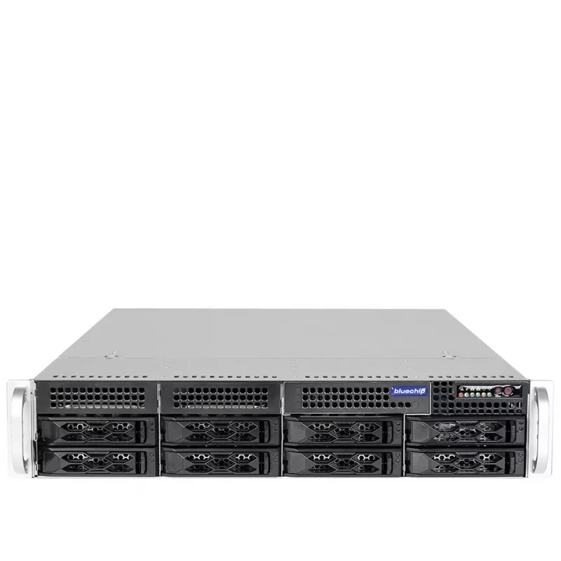 bluechip SERVERline R42316s 2 HE Rack, Intel® Xeon® Silver 4410Y protsessor / 2.00 GHz, TPM-moodul, 32 GB DDR5, 2 x 960 GB SSD, 2 x 10 Gigabit Ethernet