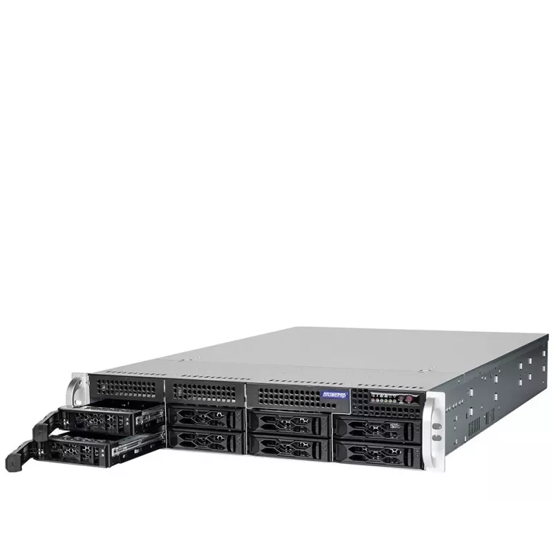 bluechip SERVERline R42316s 2 HE Rack, Intel® Xeon® Silver 4410Y protsessor / 2.00 GHz, TPM-moodul, 32 GB DDR5, 2 x 960 GB SSD, 2 x 10 Gigabit Ethernet
