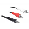 Audio kaabel DeLOCK 84277 10m 3.5mm 2 x RCA Must