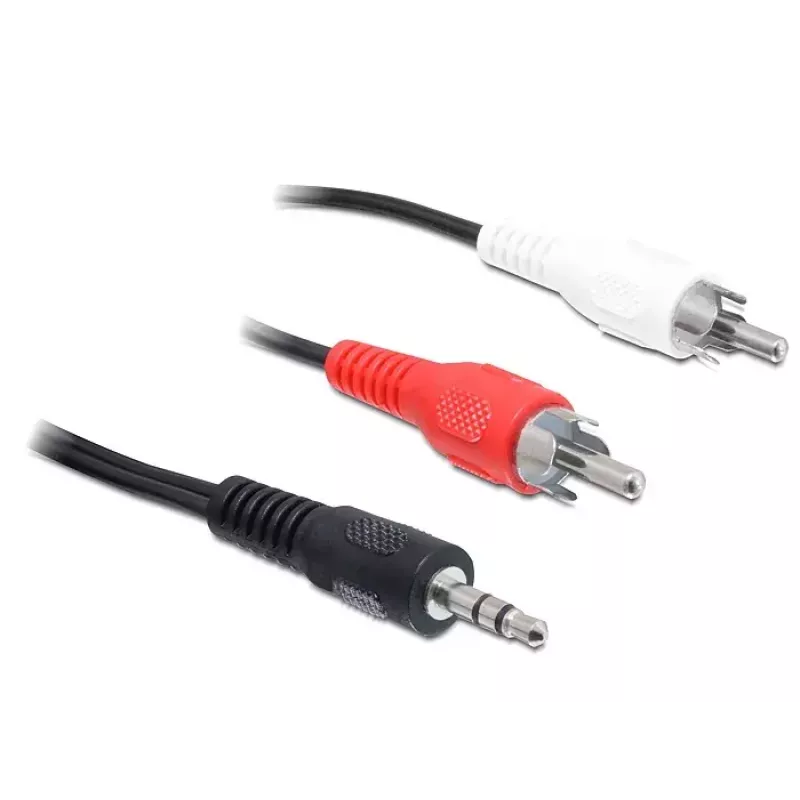 Audio kaabel DeLOCK 84277 10m 3.5mm 2 x RCA Must