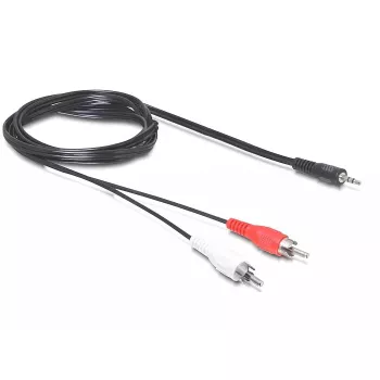 Audio kaabel DeLOCK 84277 10m 3.5mm 2 x RCA Must