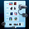 Autolaadija Joyroom JR-CL07 3-in-1 60W sisseehitatud USB-C kaabliga 1,6 m, must