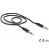Helikaabel DeLOCK 3,5 mm – 3,5 mm 0,5 m must