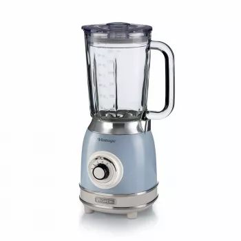 Ariete 583, Vintage Blender 1,5 L klaaskannuga, 4 roostevaba terasest tera, 4 kiirust + impulss, 1000 W, sinine