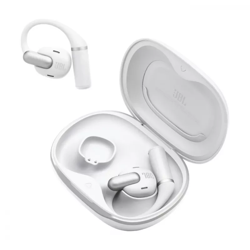 Peakomplekt JBL Sense Pro TWS kõrvakonksuga, kõnedele ja muusikale, 20–40000 Hz, USB-C laadimisalus, Valge