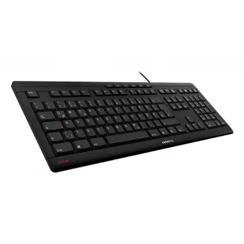 CHERRY STREAM klaviatuur Kodu/Kontor USB QWERTY Portugali Must Hall Täissuuruses 115 klahvi