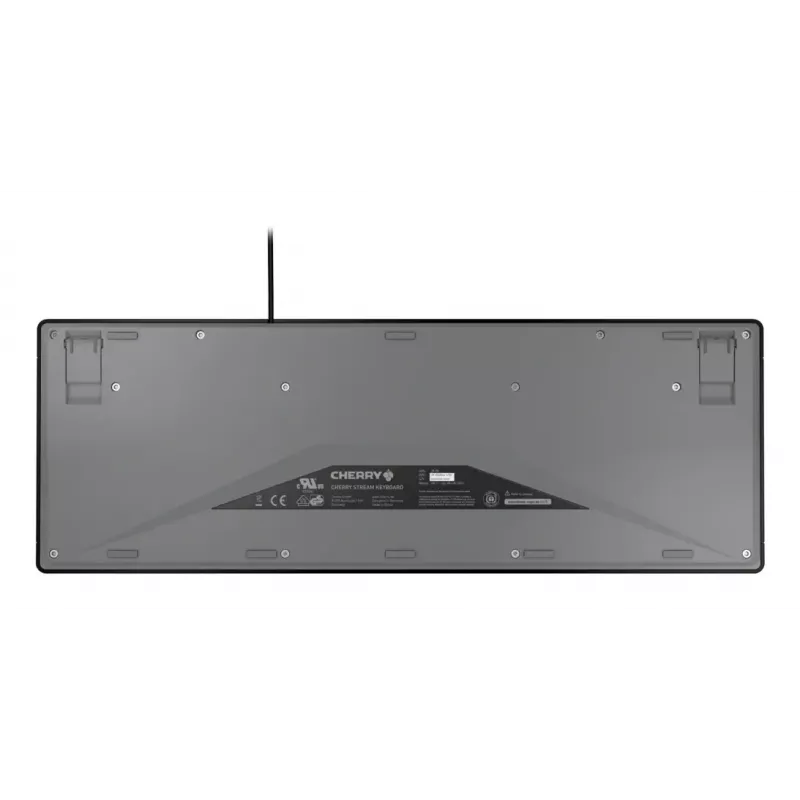 CHERRY STREAM klaviatuur Kodu/Kontor USB QWERTY Portugali Must Hall Täissuuruses 115 klahvi