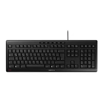 CHERRY STREAM klaviatuur Kodu/Kontor USB QWERTY Portugali Must Hall Täissuuruses 115 klahvi