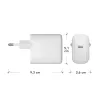 Seinalaadija USB-C 45W d bramante re-charge Pro — Sisetingimustesse, vahelduvvool, 110–240V, valge