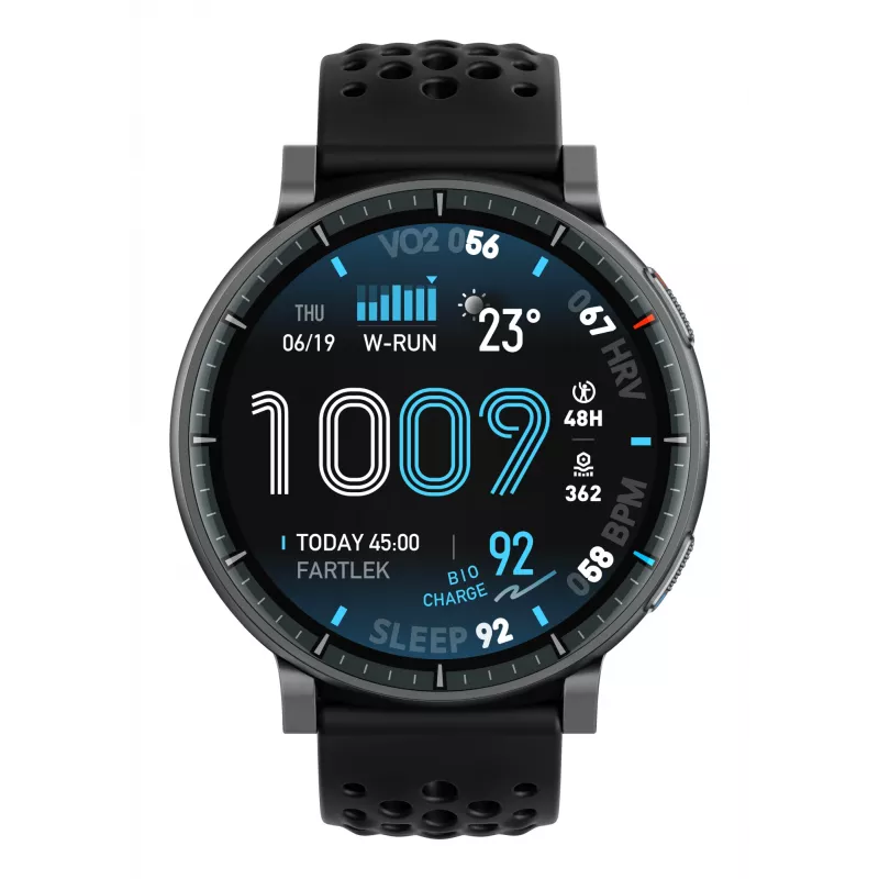 Amazfit Active Max ümmargune AMOLED 1,5-tolline 480×480 puuteekraan 64 MB muutmälu 4 GB 658 mAh must nutikell
