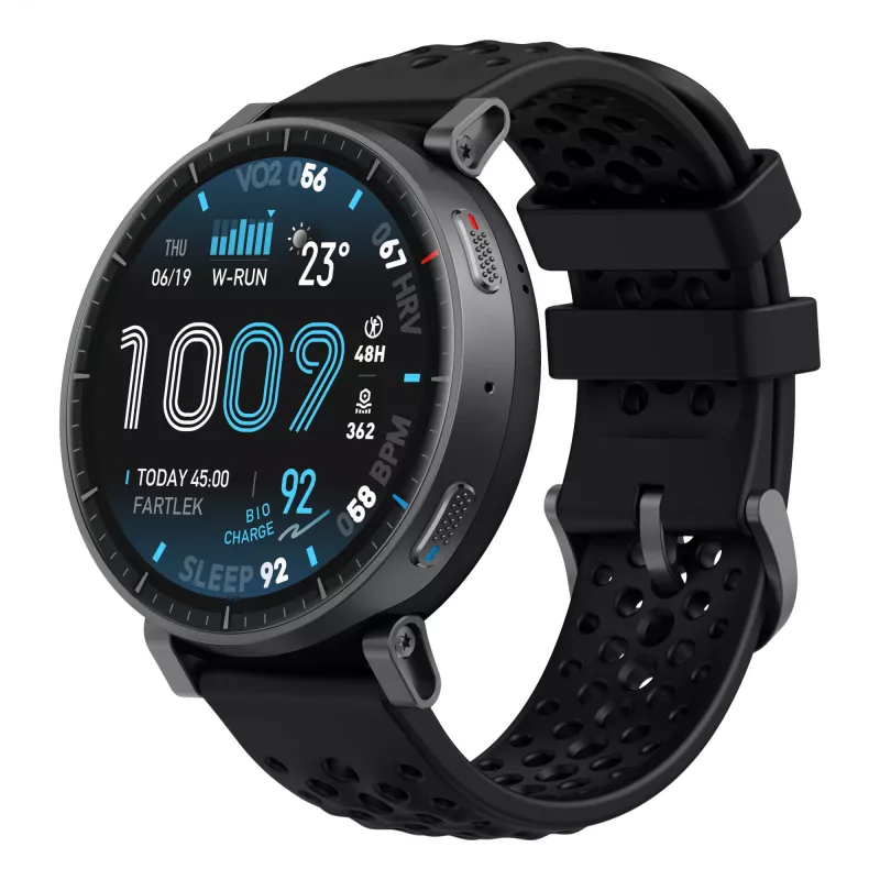 Amazfit Active Max ümmargune AMOLED 1,5-tolline 480×480 puuteekraan 64 MB muutmälu 4 GB 658 mAh must nutikell