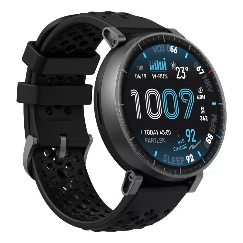 Amazfit Active Max ümmargune AMOLED 1,5-tolline 480×480 puuteekraan 64 MB muutmälu 4 GB 658 mAh must nutikell