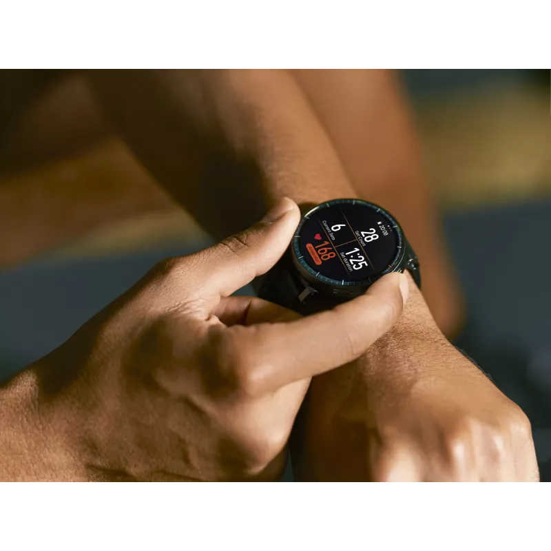 Amazfit Active Max ümmargune AMOLED 1,5-tolline 480×480 puuteekraan 64 MB muutmälu 4 GB 658 mAh must nutikell
