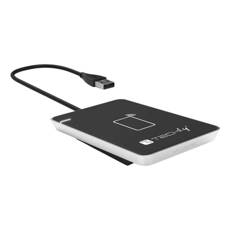 Techly I-CARD CAM-CIE RFID-luger, USB, must, hõbe