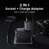 Vahelduvvoolu sisemobiilseadme laadija UGREEN 55001 — 2× USB-C, 100–240V, kiirlaadimine, must/hall