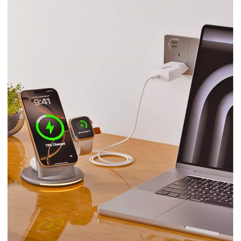 Sein laadija EQUIP 1-Port 20W GaN USB-C PD — 100–240V sisend, 12V maksimaalne väljund, valge