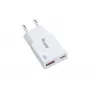 EQUIP 2‑Port 20W GaN õhuke USB PD Charger — USB‑C x1, USB‑A x1, Input 100–240V, Max Output 12V, Valge