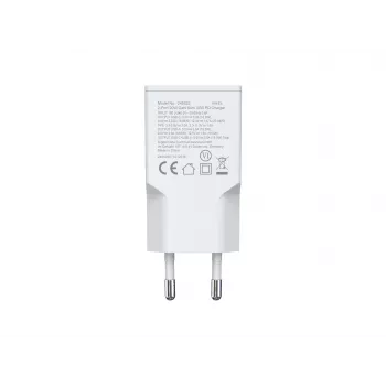 EQUIP 2‑Port 20W GaN õhuke USB PD Charger — USB‑C x1, USB‑A x1, Input 100–240V, Max Output 12V, Valge