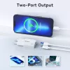 EQUIP 2‑Port 20W GaN õhuke USB PD Charger — USB‑C x1, USB‑A x1, Input 100–240V, Max Output 12V, Valge