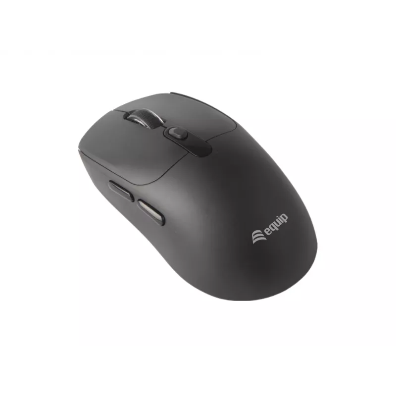 EQUIP mõlemakäeline 6 nupuga kaherežiimiline juhtmevaba hiir, optiline 1600 DPI, RF + Bluetooth, must