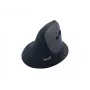 EQUIP ergonoomiline paremakäeline vertikaalne juhtmevaba hiir 1600 DPI, RF juhtmevaba + Bluetooth, taaslaetav, 6 nuppu, must