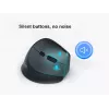 EQUIP ergonoomiline paremakäeline vertikaalne juhtmevaba hiir 1600 DPI, RF juhtmevaba + Bluetooth, taaslaetav, 6 nuppu, must